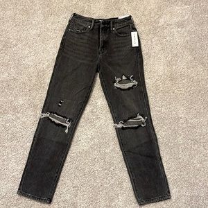 NEW Pac sun black ripped mom jeans